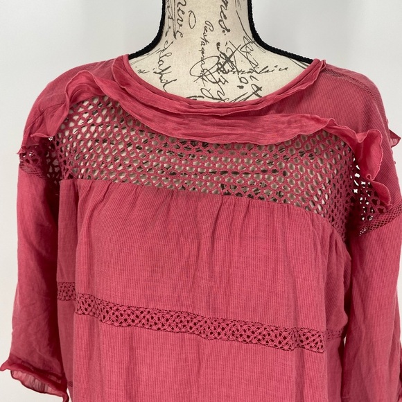 Isabel Marant Cassy Lace Inset Ruffle Dress - Picture 2 of 10